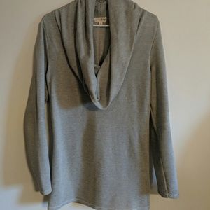 Maison Jules Women's White Grey Striped Sweater